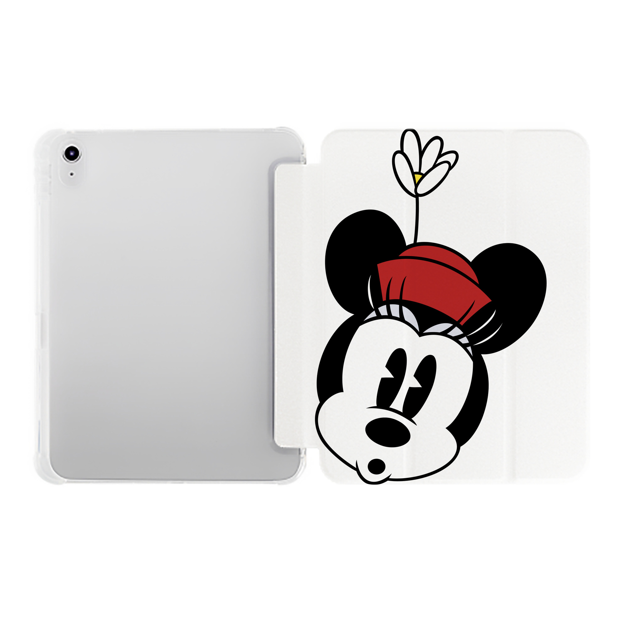 （画像用） ミッキーマウス Mickey Mouse IPad ケース ペン収納付き 三つ折りスタンド PUレザー×シリコン 対応機種9.5/10.5/10.9インチ